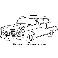 1955 chevy dxf vector art