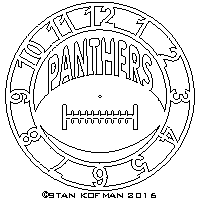 Panthers DXF cnc art