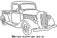 1936 ford pickup cnc art