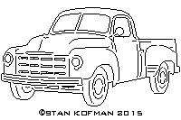 1950 Studebaker Pick Up dxf cnc art