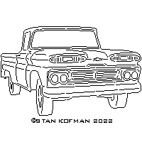 1960 pickup dxf cnc art